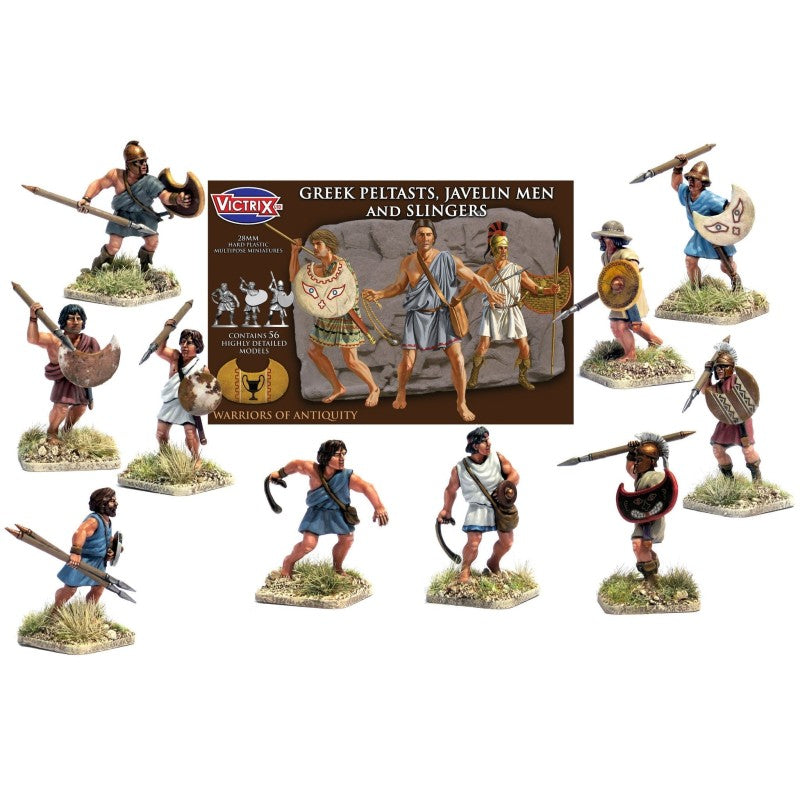 Victrix Miniatures 28mm Antiquité - Greek Peltasts, Javelin Men and Slingers