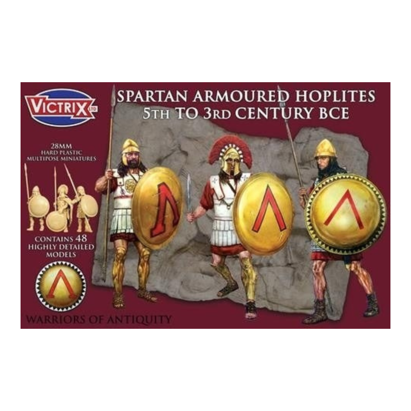 Victrix Miniatures 28mm Antiquité - Spartan Armoured Hoplites 5th to 3rd Century BCE