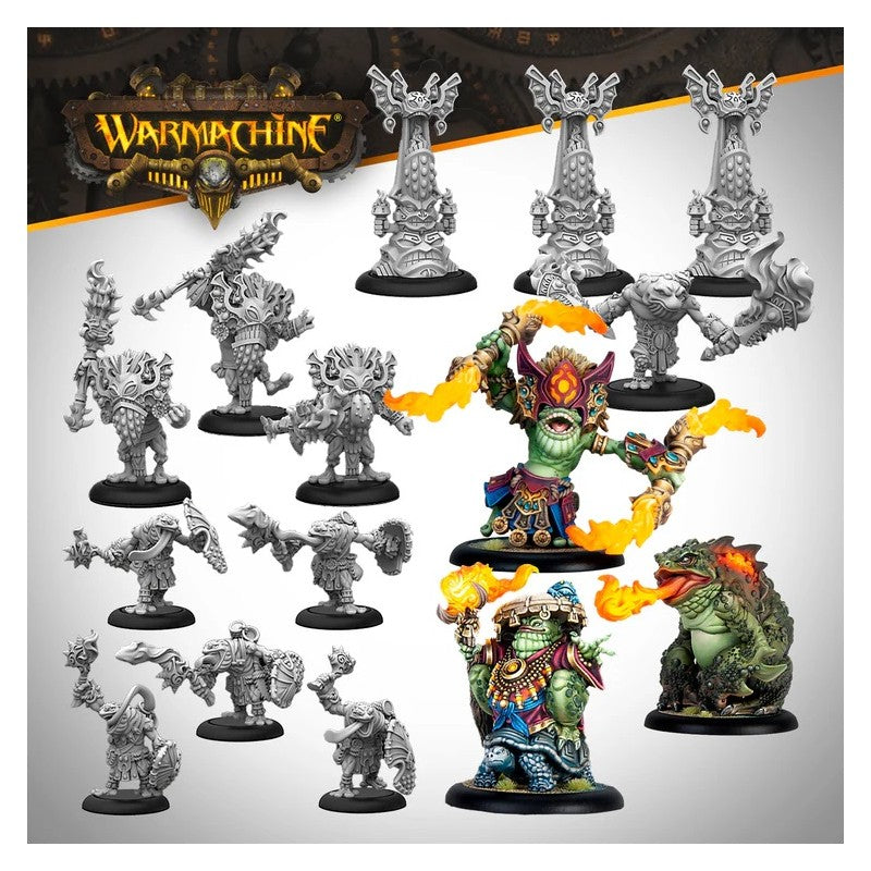 Warmachine: Southern Kriels Fire Tongue Warriors Command Cadre (LIVRAISON GRATUITE)
