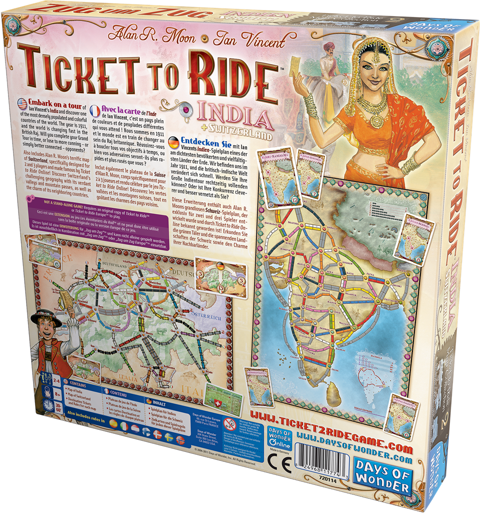 Les Aventuriers du Rail : Inde/Suisse (Extension)