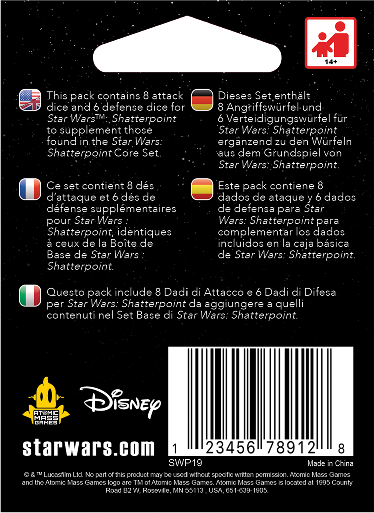 Star wars shatterpoint : Set de dés