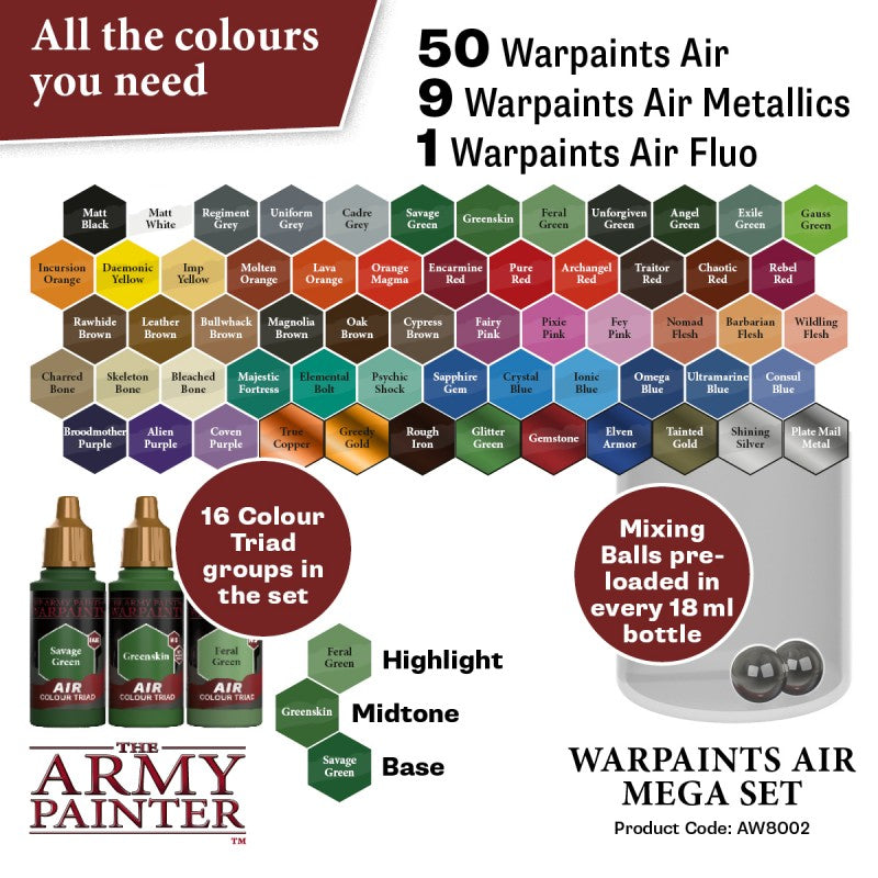 Army Painter - Warpaints Air Mega Set (LIVRAISON GRATUITE)