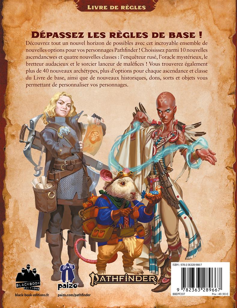 Pathfinder 2 : Guide Des Joueurs Règles Avancées (LIVRAISON GRATUITE ...