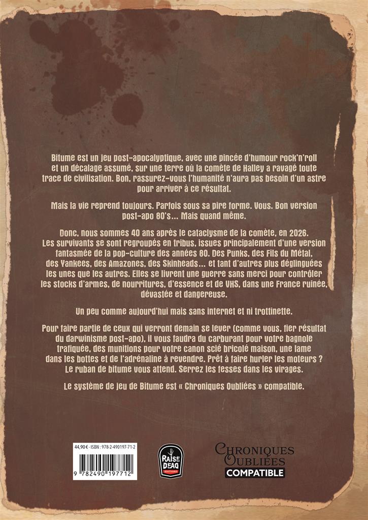 Bitume : Livre de base (Version souple)(FRAIS DE PORT GRATUIT)