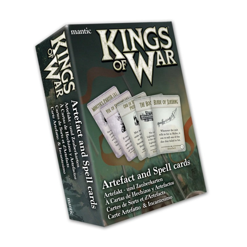 KINGS OF WAR - CARTES DE SORTS ET ARTEFACTS (en Anglais)