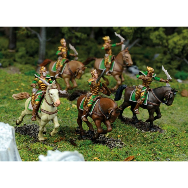 Kings of War Elfes - TROUPE DE CAVALIERS DE LA BRISE ARGENTÉE