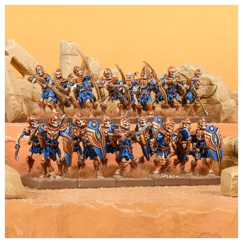 Kings of War Empire de Poussière - RÉGIMENT DE GUERRIERS SQUELETTES