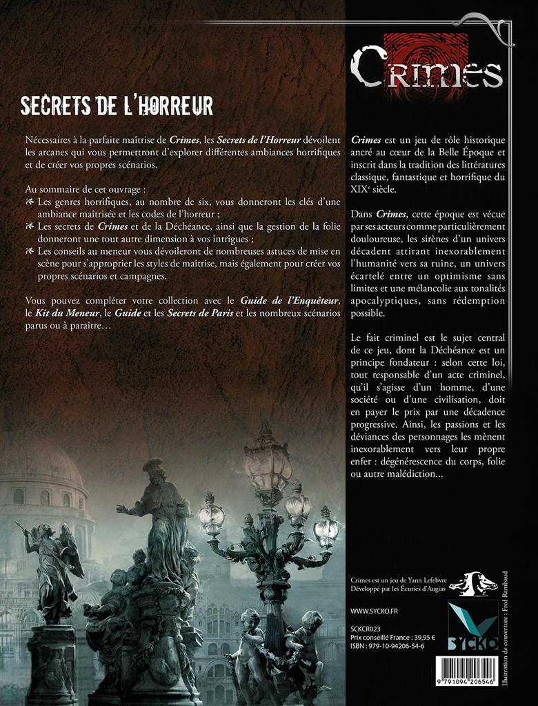 CRIMES : Les Secrets de l'Horreur (LIVRAISON GRATUITE)