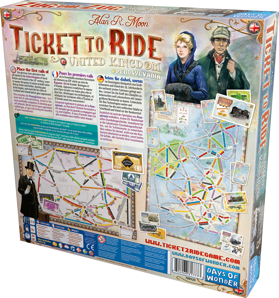 Les Aventuriers du Rail : UK/Pennsylvanie (Extension US ou Europe)