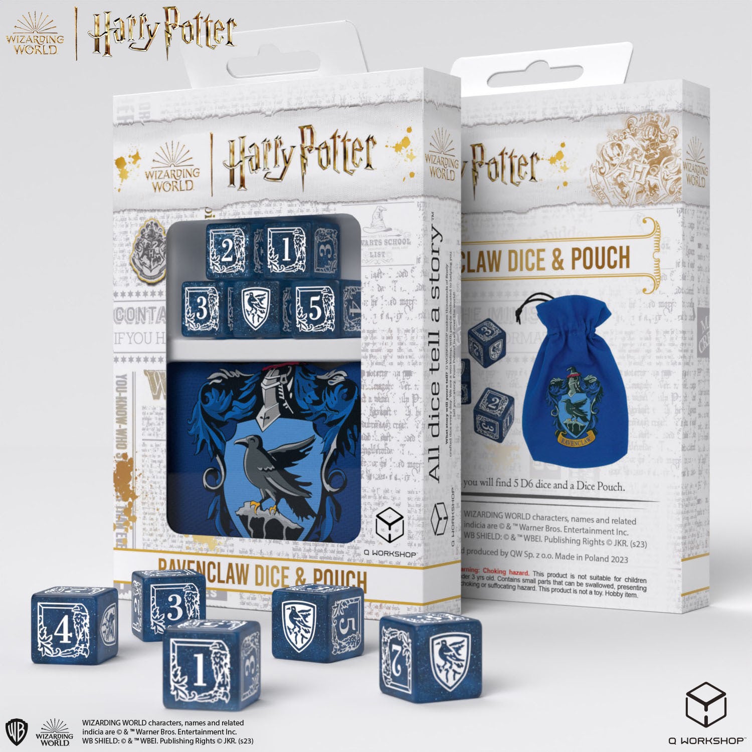 Set de D6 + Sac à dés Harry Potter - Serdaigle