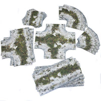 Rubber 2D terrain set – Winter muddy roads – 2D Road set 28mm