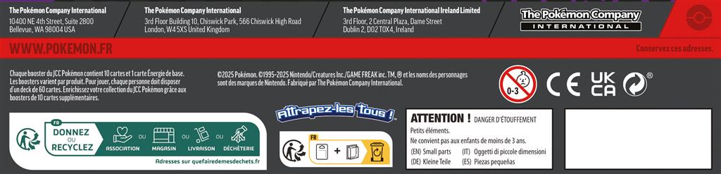 Pokémon : pack 2 boosters Q4 25 (Blister) 3 c.p. (Limité à un exemplaire par client)