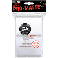 Ultra PRO : 100 Sleeves PRO-Matte Blanc 66mm x 91mm