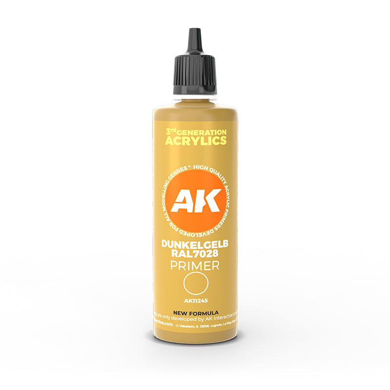Acrylics 3GEN Primers (sous couches) :Dunkelgelb RAL 7028 dark yellow surface Primer 100 ml 3GEN