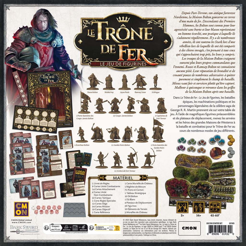 Trône de Fer: Jeu de Figurines :Bolton (Base) [N25] (LIVRAISON GRATUITE)