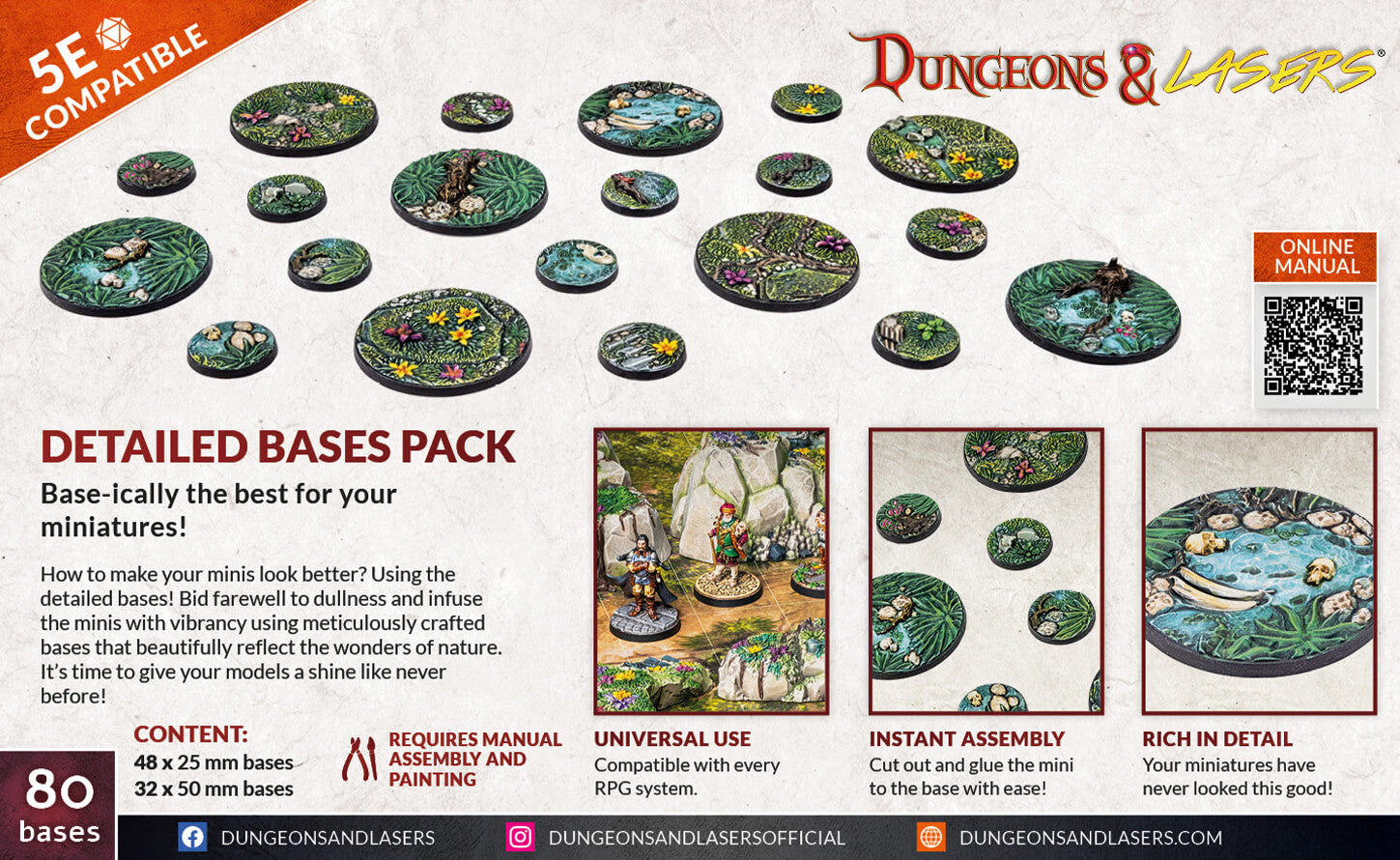 Dungeons & Lasers - Décors - Detailled Bases Pack
