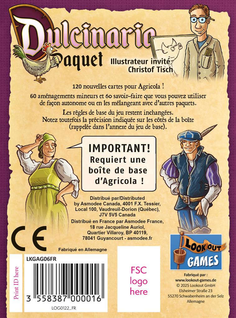 Agricola: Dulcinaria Deck  en Francais