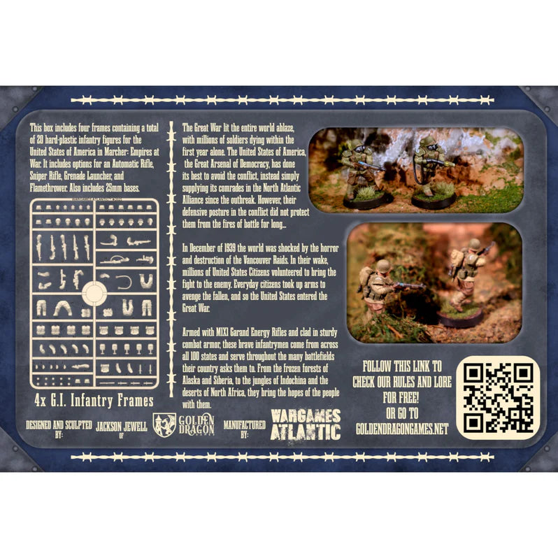 WargamesAtlantic : Si-fi/Marcher: United States Infantry 20 figurines