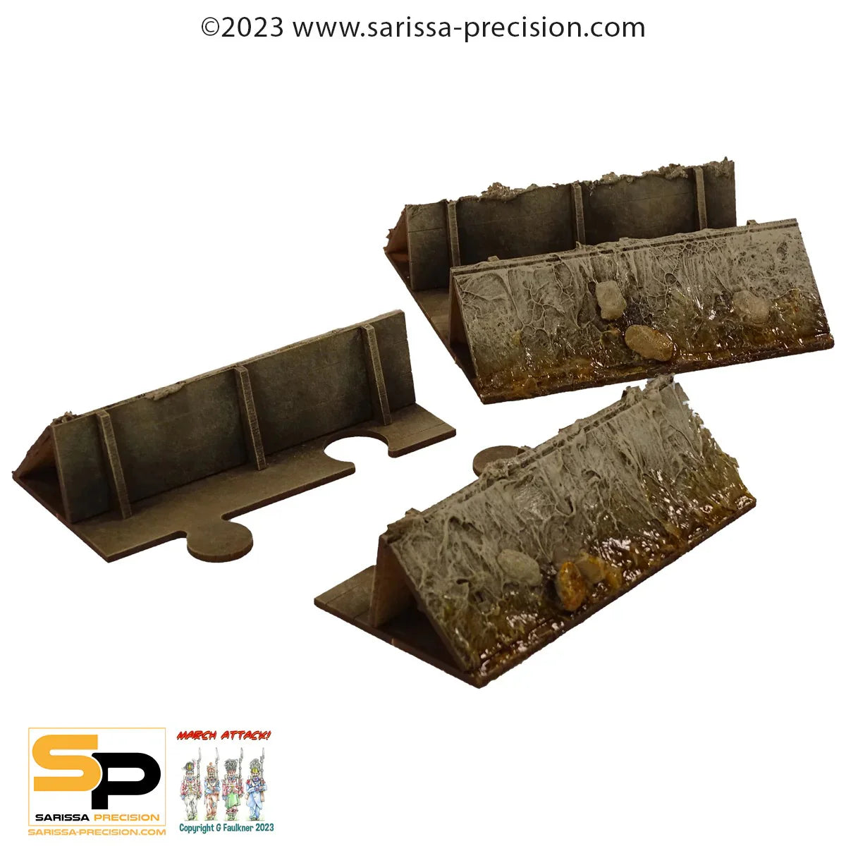 Sarissa Précision Trench System : Trench Straight (x2)