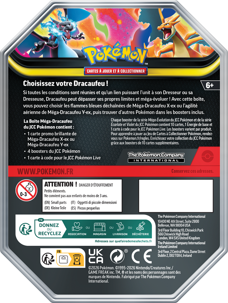Pokémon : Pokébox Q1 26 Méga-Dracaufeu X ex (LIMITE A UN EXEMPLAIRE PAR FOYER X OU Y)