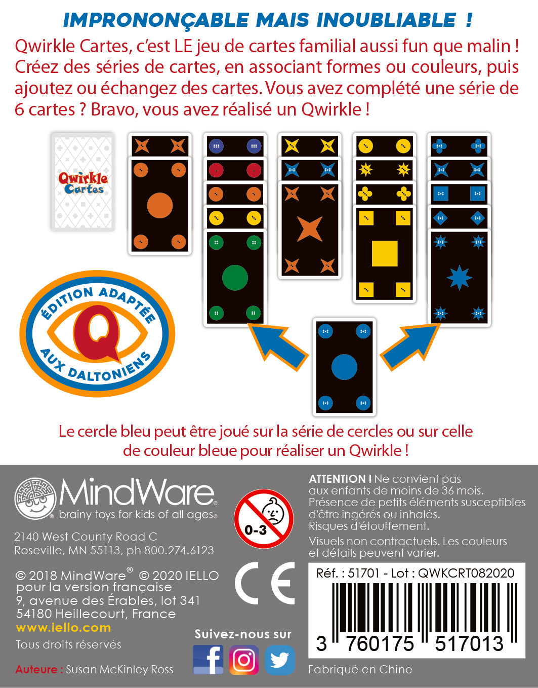 Qwirkle Cartes (Nouvelle Edition)(EN STOCK)