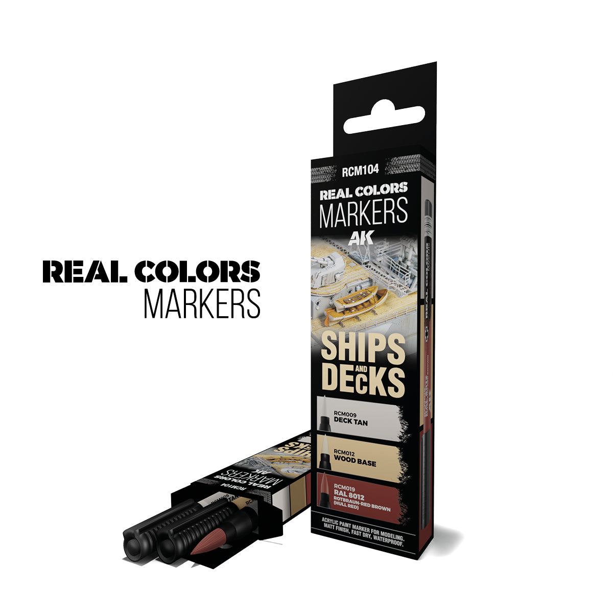 AK.Real.Colors.markers : SHIPS & DECKS - SET 3 REAL COLORS MARKERS