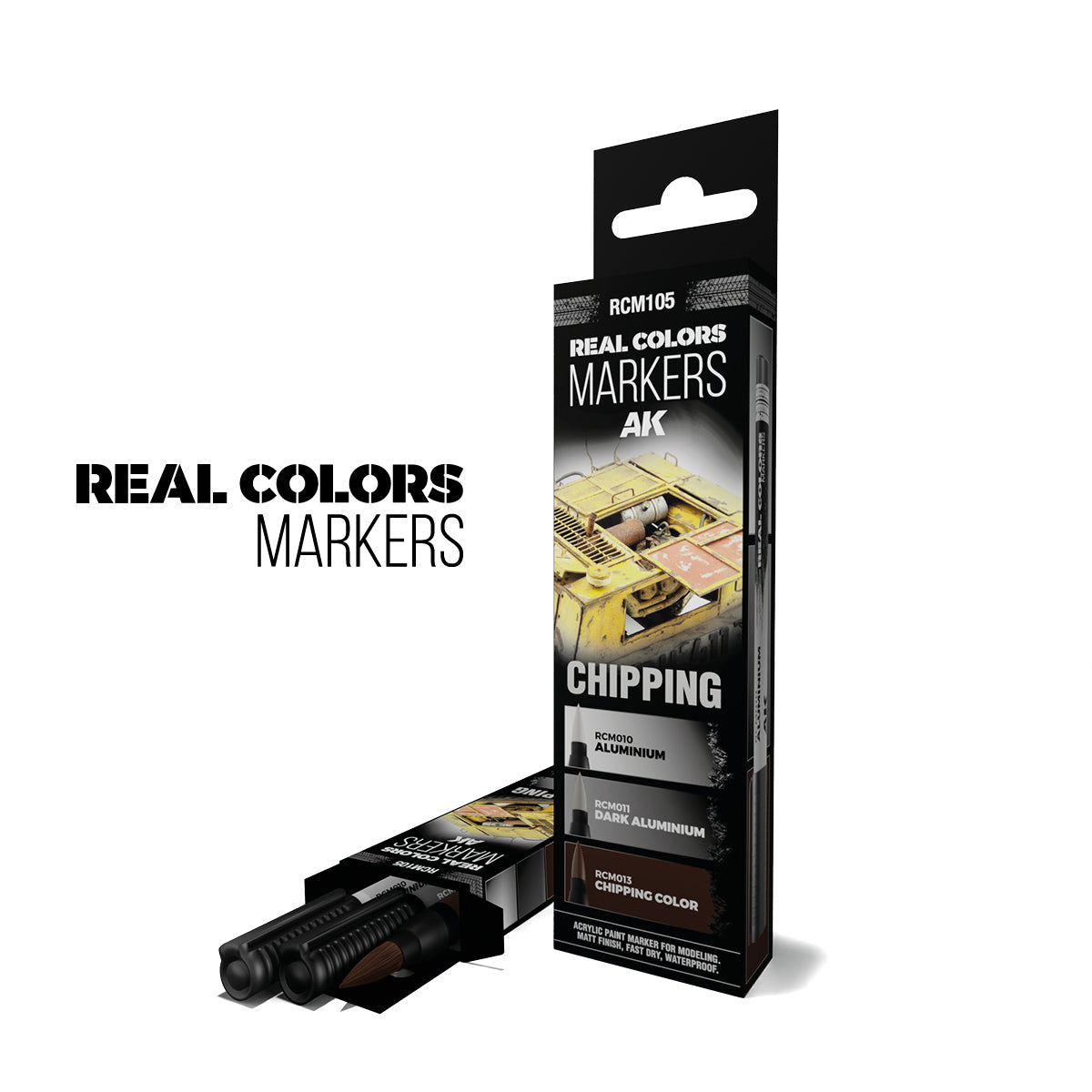AK.Real.Colors.markers : CHIPPING - SET 3 REAL COLORS MARKERS