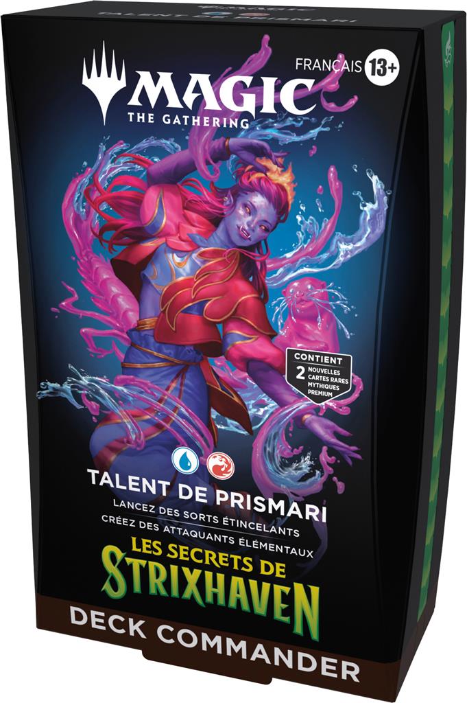 Magic The Gathering:  Secrets Strixhaven Commander Deck Talent de Prismari en Francais