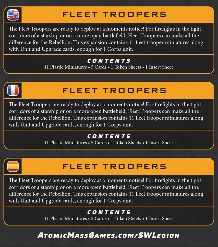 Star Wars Legion: Soldats de la Flotte  / Fleet Troopers (Reissue)
