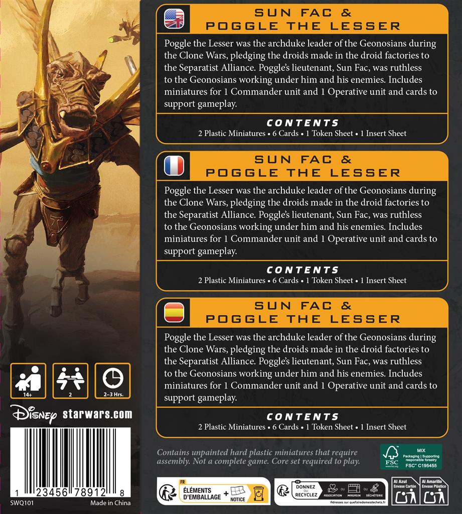 Star Wars Légion: Sun Fac & Poggle the Lesser