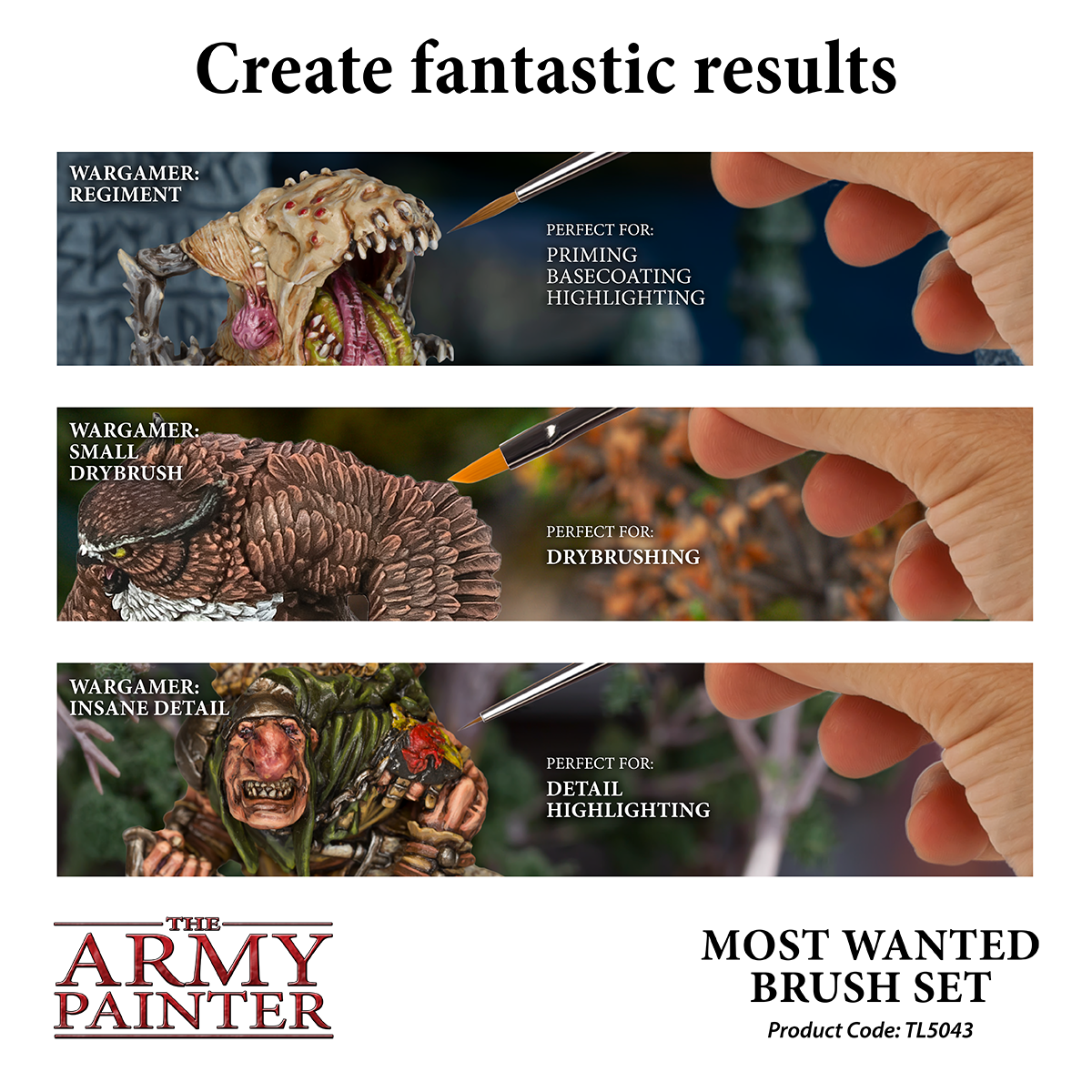 Army Painter - Pinceaux - Most Wanted Brush Set (EN STOCK)