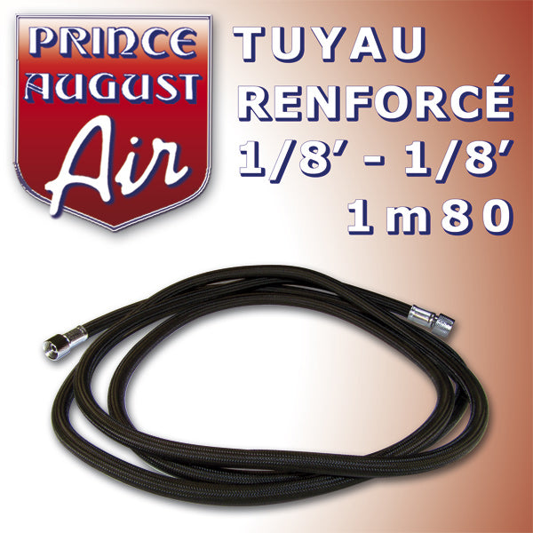 Tuyau renforcé1/8′-1/8′ 1m80  (EN STOCK)