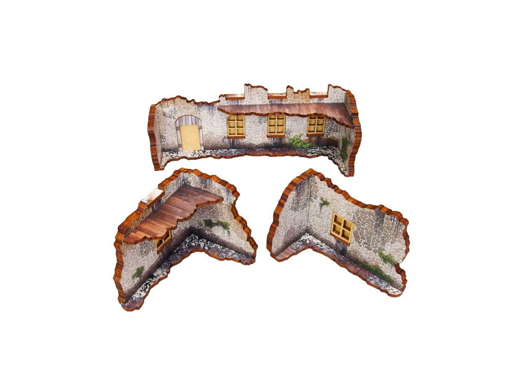 WW2 Achtung Panzer Normandy Ruin 3 (28mm) PRÉPEINTS