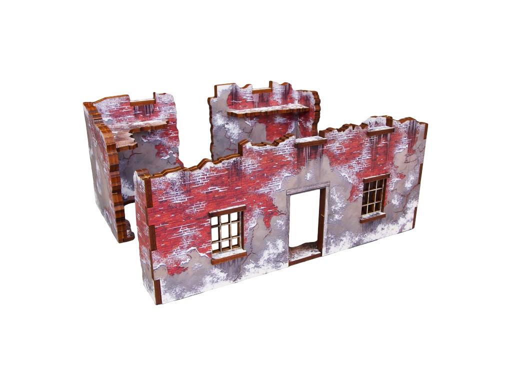 WW2 Achtung Panzer Normandy Winter Ruin 1 (28mm) PRÉPEINTS