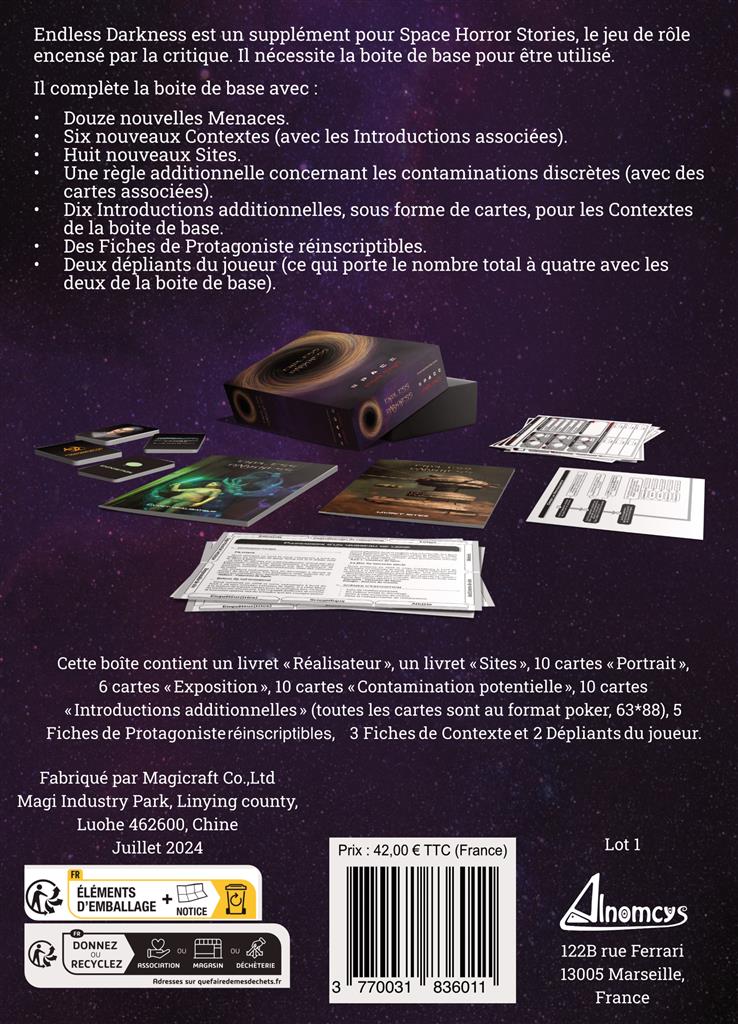 Space Horror Stories : Endless Darkness (LIVRAISON GRATUITE)