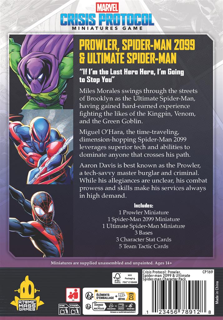 Marvel Crisis Protocol: Prowler, SpiderMan 2099 & Ult Spider Man