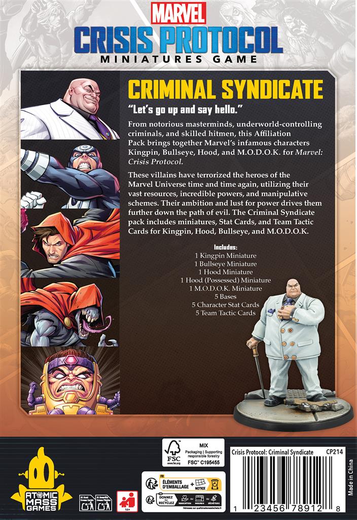 Marvel Crisis Protocol :Criminal Syndicate (Affiliation)