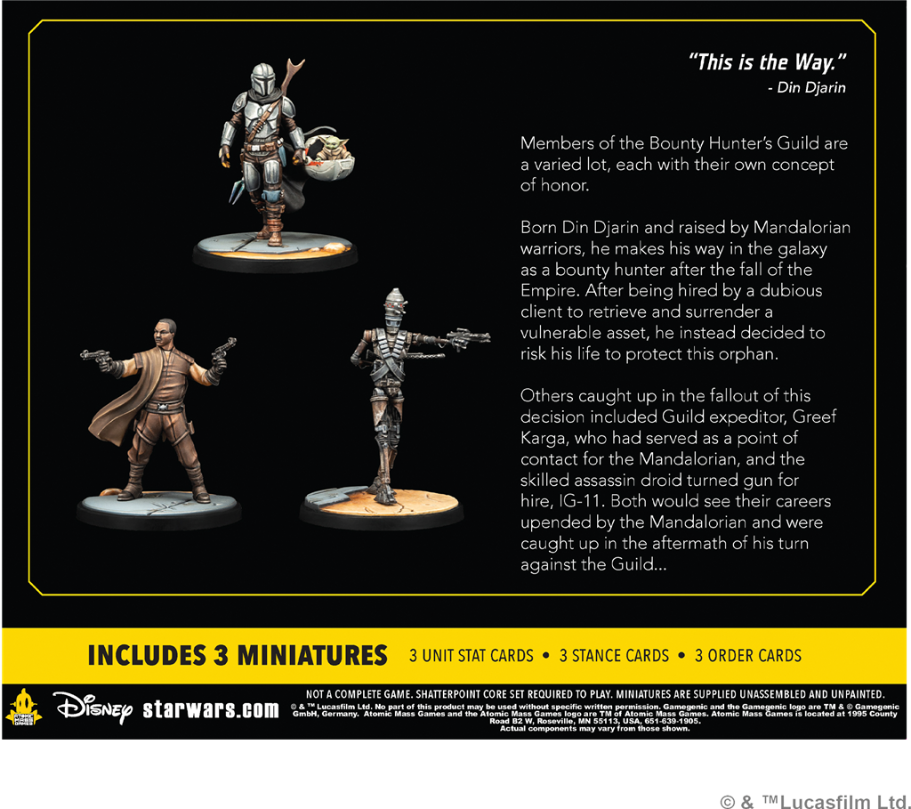 Star wars shatterpoint : Certifié par la Guilde Set d’Escouade/Certified Guild (Squad)