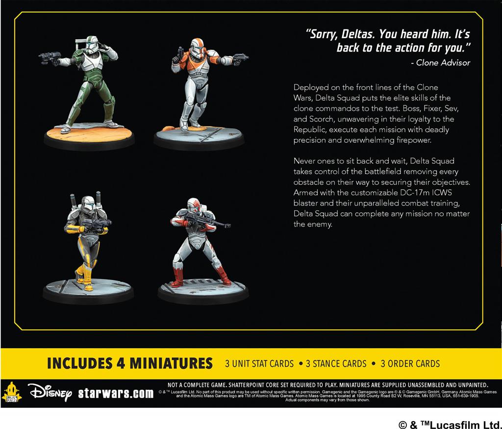 Star wars shatterpoint : Delta Squad, Form Up (Squad)