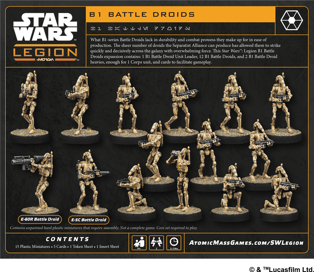 Star Wars Légion : Droïdes de Combat B1 - Nouveau Sculpt (Extension d'Unité)