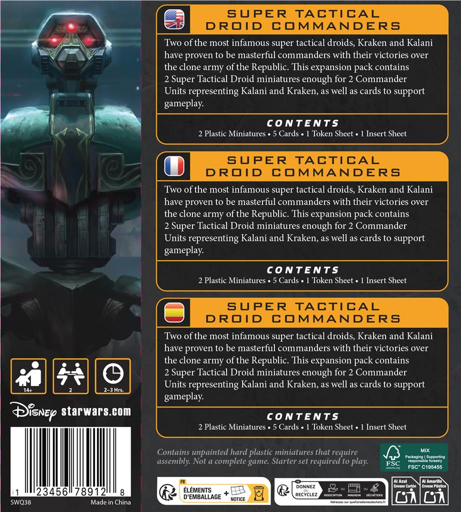 Star wars legion : Super Tactical Droid Commanders (Reissue)