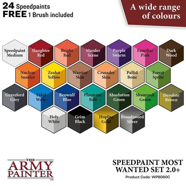 Army Painter - Starter Peinture - Speedpaint Most Wanted Set 2.0  (LIVRAISON GRATUITE)