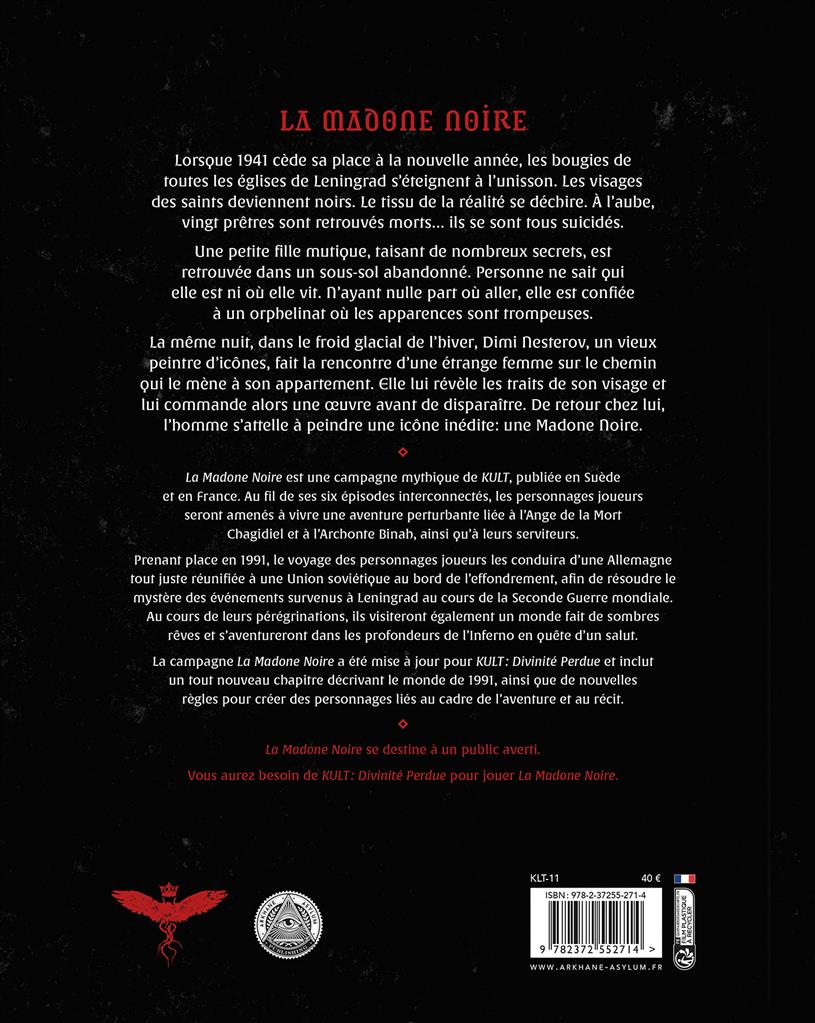 Kult : La Madone Noire (LIVRAISON GRATUITE)