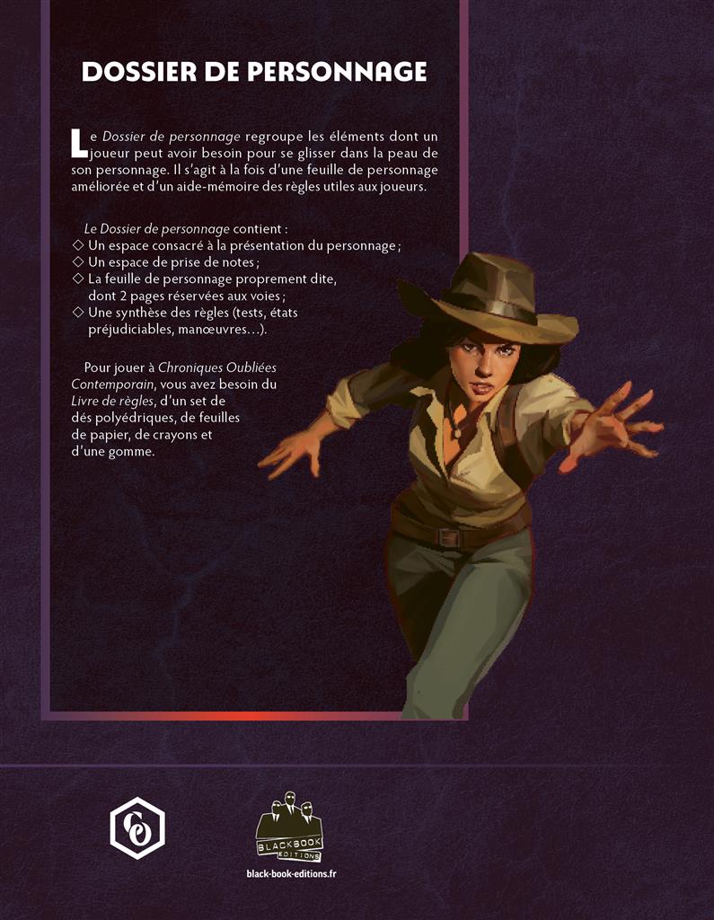 Chroniques Oubliées Contemporain 2 : Dossiers de personnages