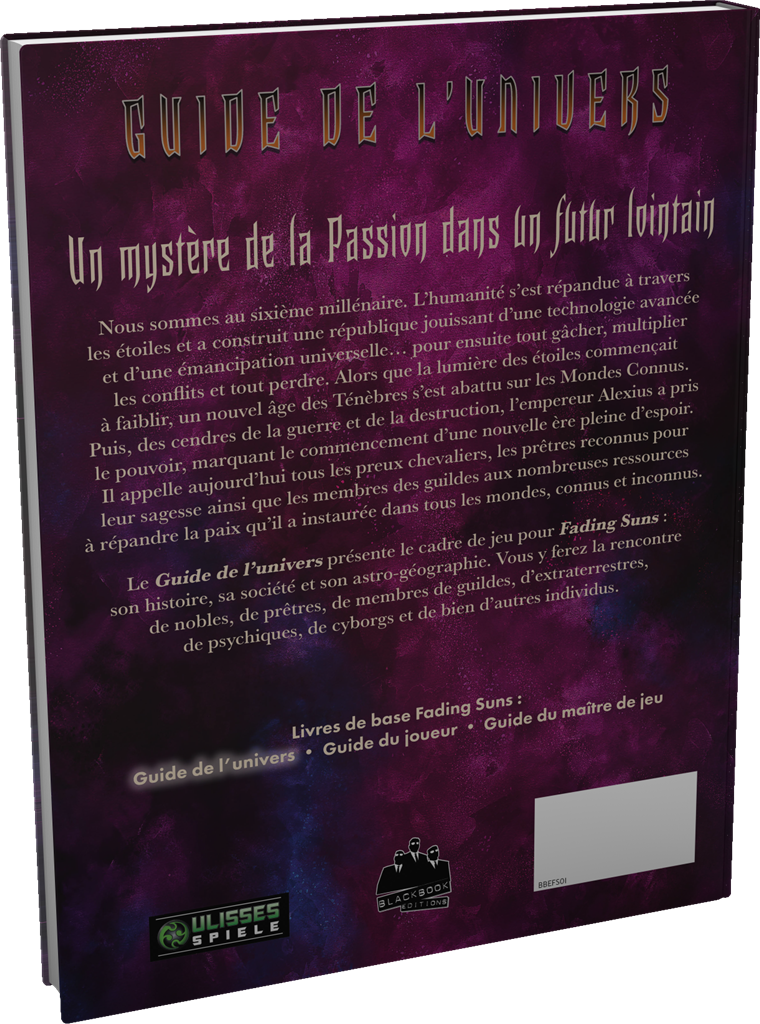 Fading Suns - Guide de l'univers (LIVRAISON GRATUITE)