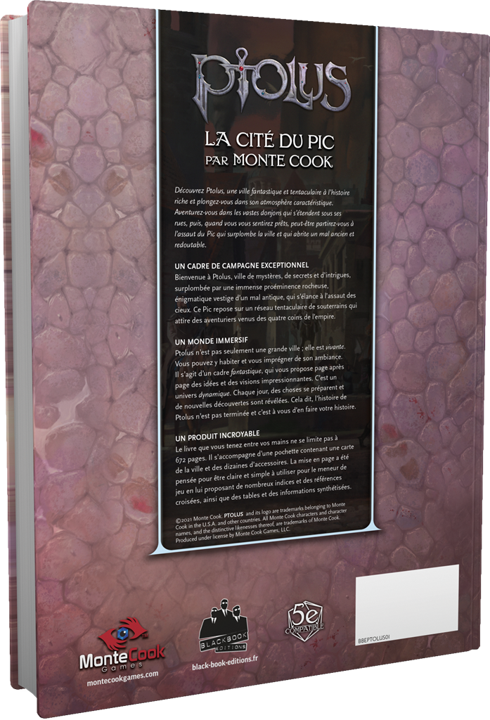 Ptolus, la cité du Pic - Livre de base (LIVRAISON GRATUITE)