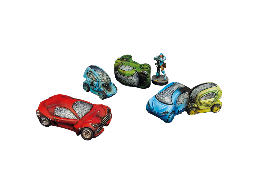 City Wrecked Cars set (x5)