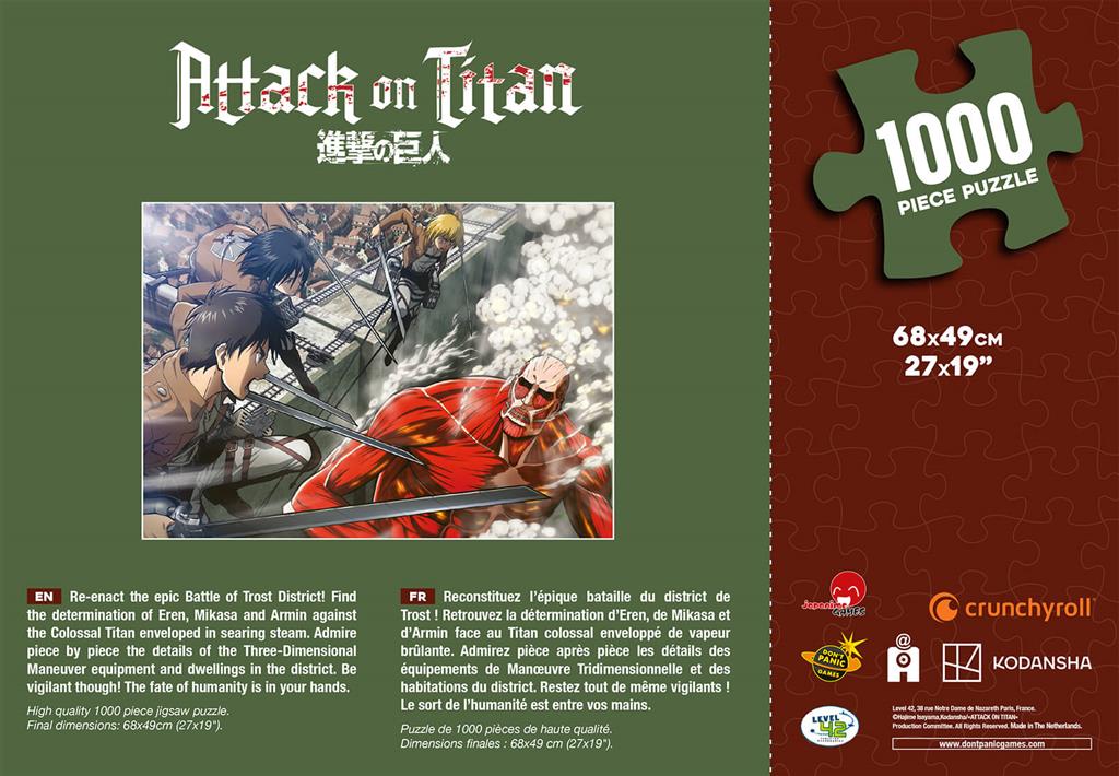 Puzzle 1000 Pcs : L'Attaque Des Titans