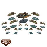 Dystopian Wars - Crimson league Battlefleet set