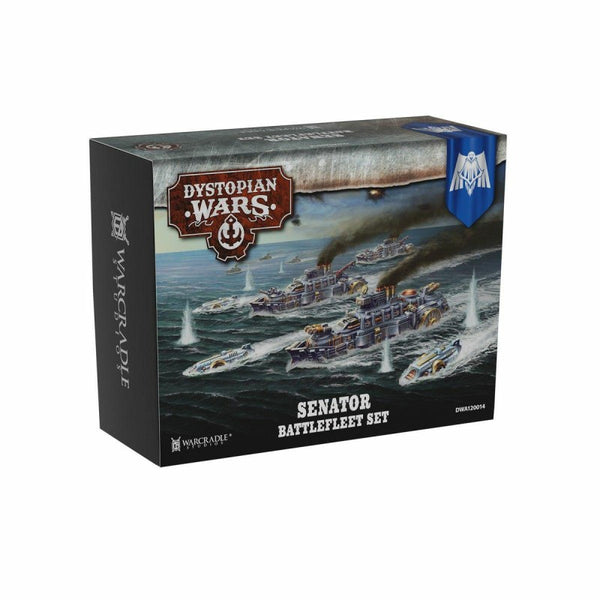 Dystopian Wars: Senator Battle- fleet Set (en Anglais)(Précommandes jusqu’au 28/11/2024 Sortie en décembre 2024)